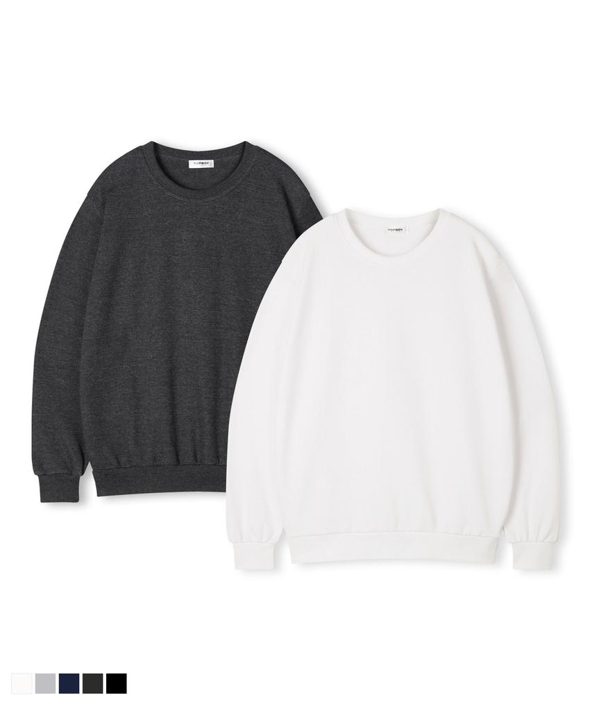 TOPBOY [Non-Fleece Or Fleece] Easy Sweatshirt 5 Colors (D Type)