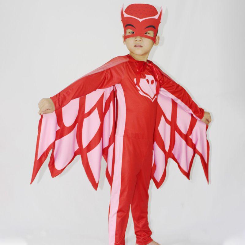 

Костюм піжамної маски Noblekids із барвистим комбінезоном Catboy Owlette Gekko для дітей 110cm червоний