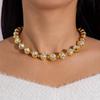 Letter Splicing Collarbone Chain European and American Style Geometric Rectangular Necklace Necklace Necklace Jewelry Women