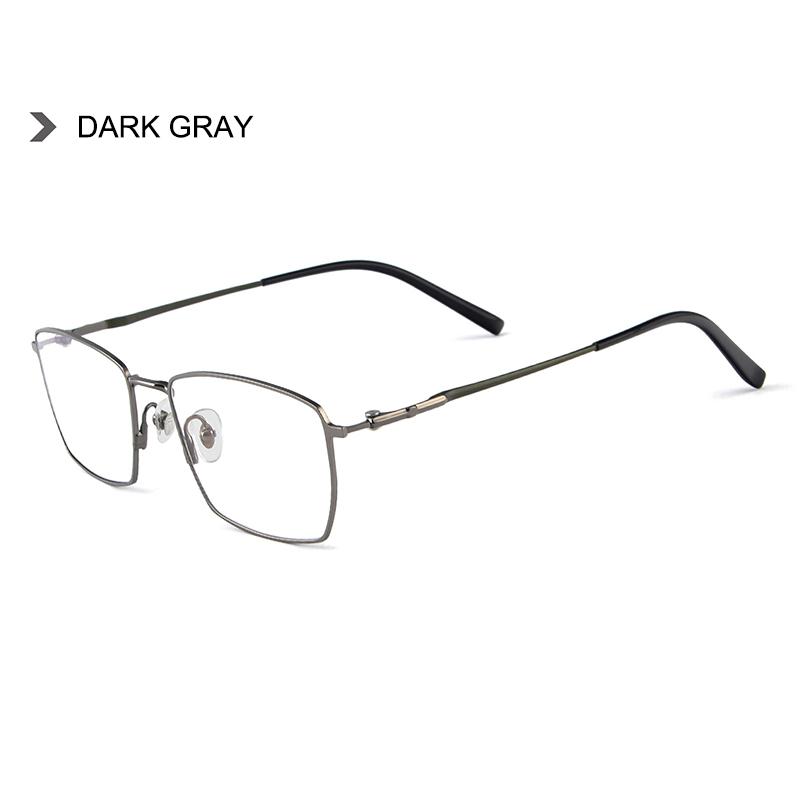 

New Titanium Ultra-Lightweight Business Glasses Frames For Men Casual Sophisticated Gentleman Eyeglasses Vintage Fashion Eyewear темно-сірий