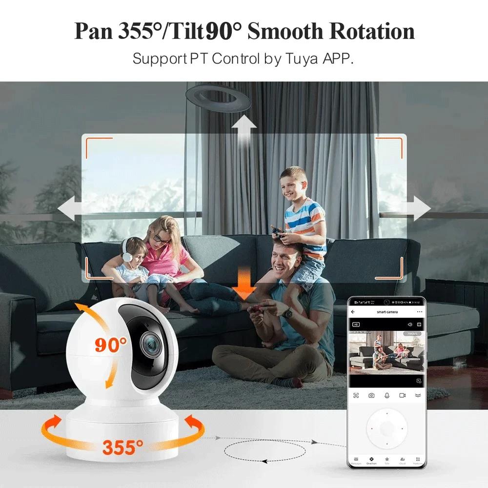 Smart Mini 5G Wifi IP 4MP Indoor Wireless Security Home CCTV Surveillance Camera Automatic Tracking Baby Monitor