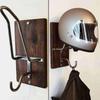 Wall Mount Helmet Holder with 2 Hooks Motorcycle Helmet Rack 180 Degree for Motorbike Coat Cap Baseball and Rugby Helmet