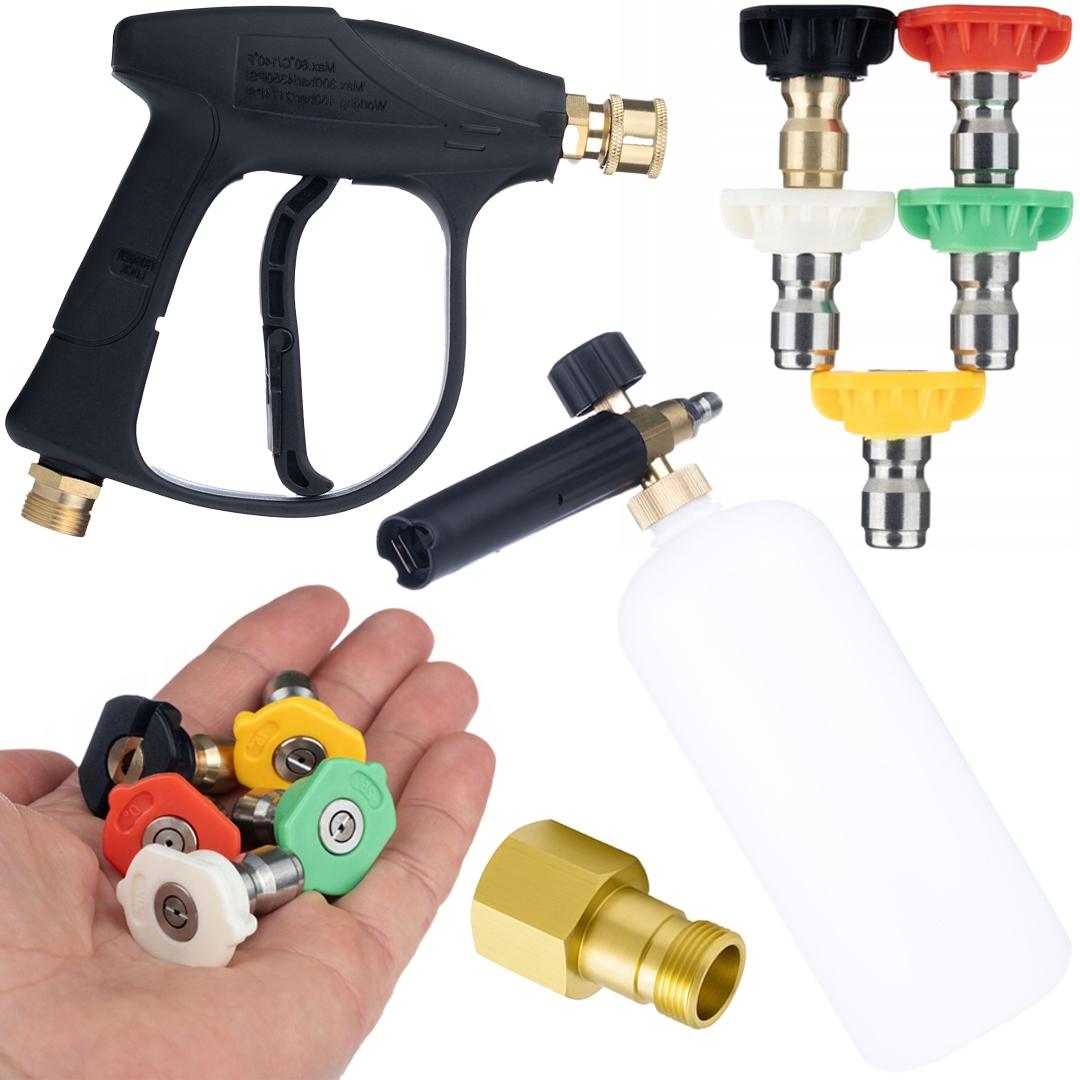 

Rosfix Zestaw Pistolet z Dyszami i Pianownicą – Myjka Ciśnieniowa 300 Bar | Adapter Easy!Lock M22 | Wszechstronne Zastosowanie