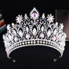 DIEZI New Elegant Baroque Crystal Crown For Women Girls Wedding Vintage Bride Queen Bridal Tiaras Hair Accessories Headbands