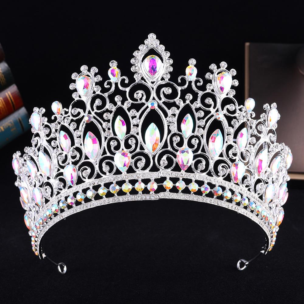 DIEZI New Elegant Baroque Crystal Crown For Women Girls Wedding Vintage Bride Queen Bridal Tiaras Hair Accessories Headbands