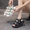 Velcro platform muffin shoes sandals women 2024 new summer fairy wind sandals women flat casual beach shoes