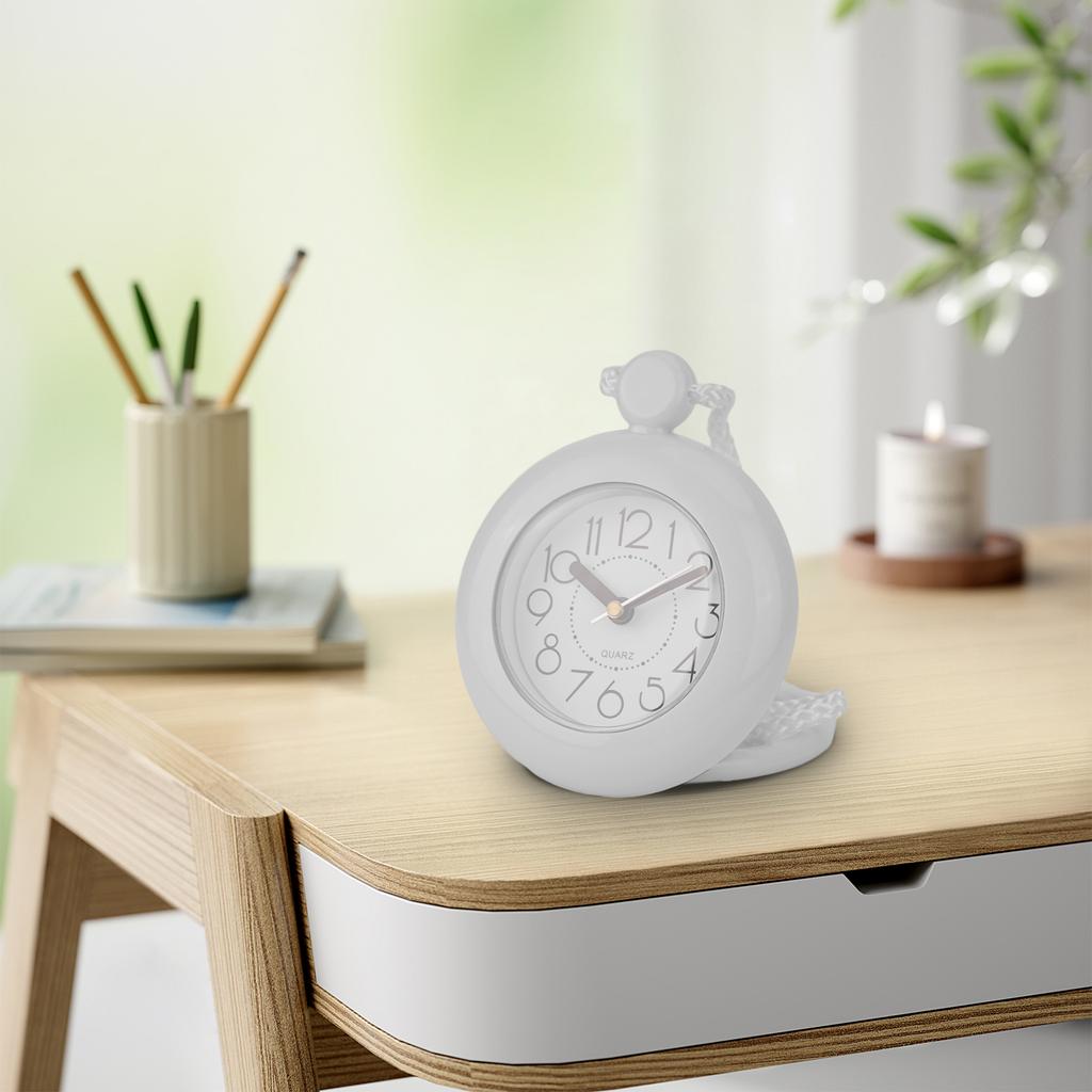 Desktop Alarm Clock Waterproof Bathroom Clock Diameter 11.5cm Kitchen