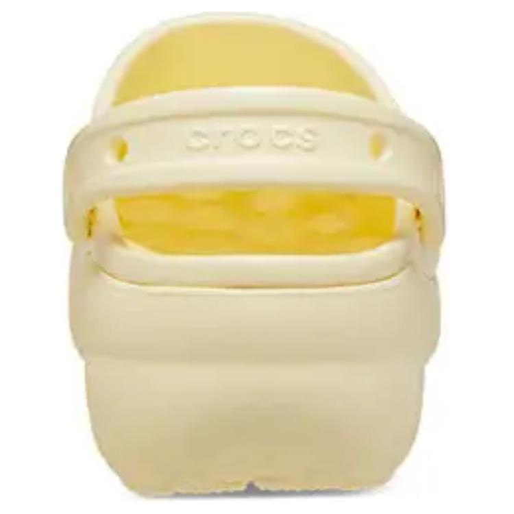 Crocs Classic Platform Clog Comfortable Casual Clogs Women Clogs Cream-Yellow 206750-76O