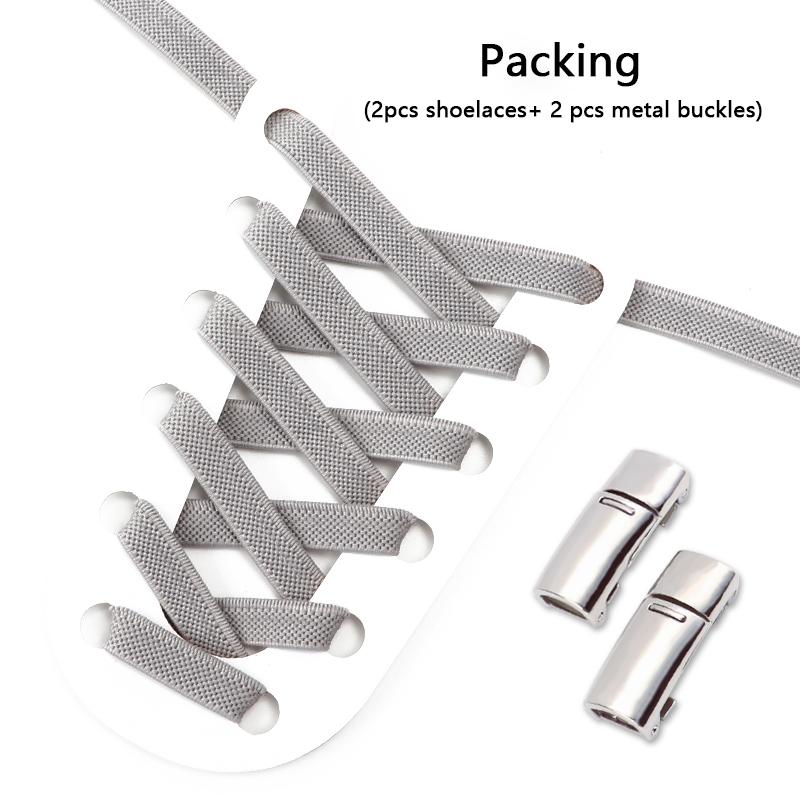 Magnetic Shoelaces without ties Elastic Laces Sneakers No Tie Shoe laces Tennis Kids Adult 8mm Flat Shoelace Shoe Accessories