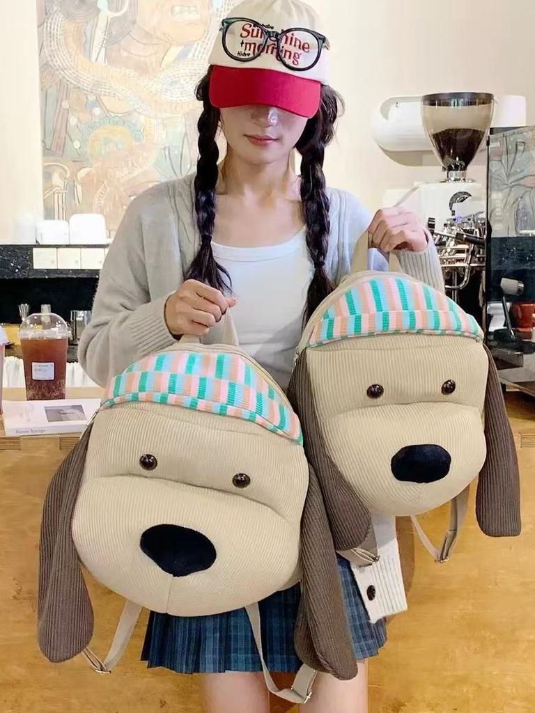 Hat Dog Cartoon Backpack For Girls Boys With Spacious Storage And Padded Straps