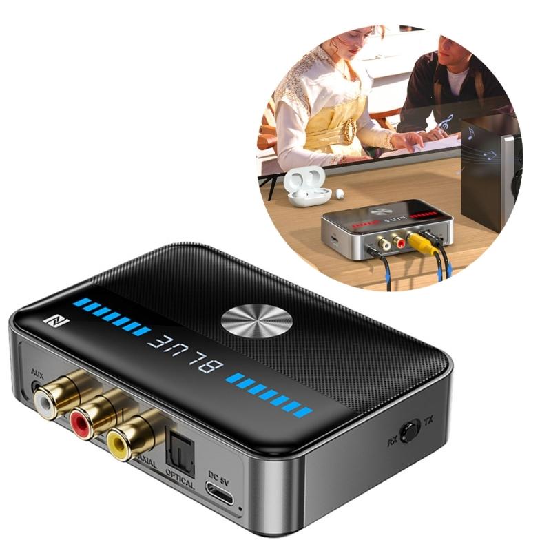 Bluetooth-compatible Adapter with 5.3 Chip, Display, Long Battery Music Receiver for Devices