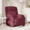 Electric Recliner Chair Burgundy Fabric