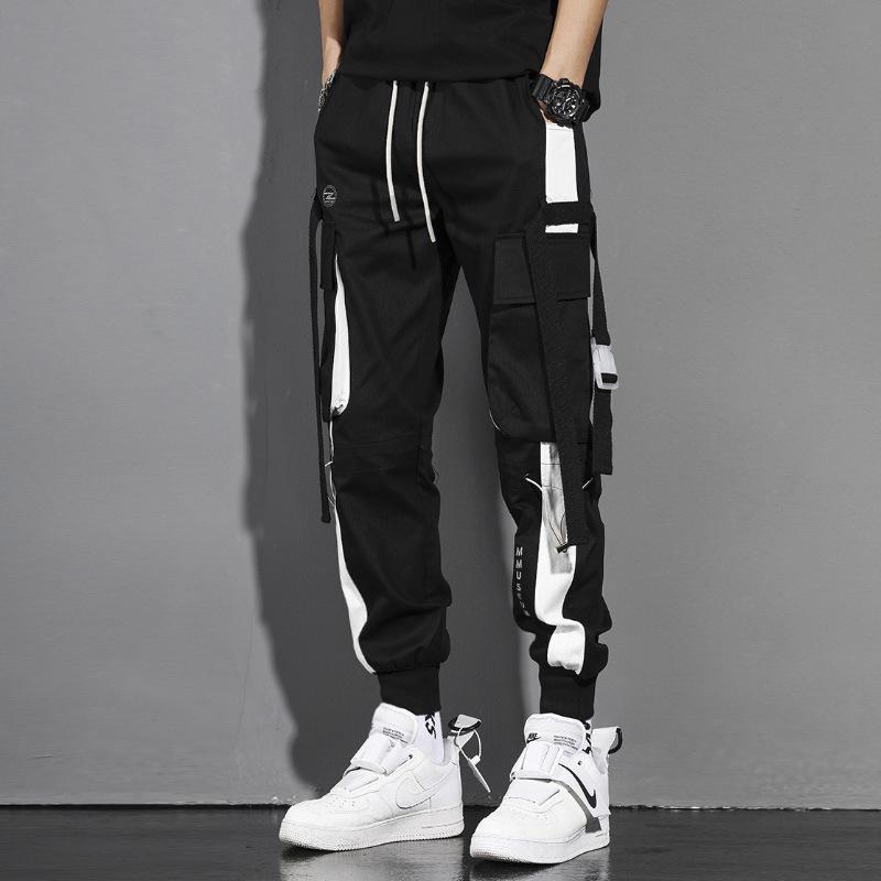 Herren Trendy Tapered Ribbon Cargohose - Herbst/Winter Hip Hop Style