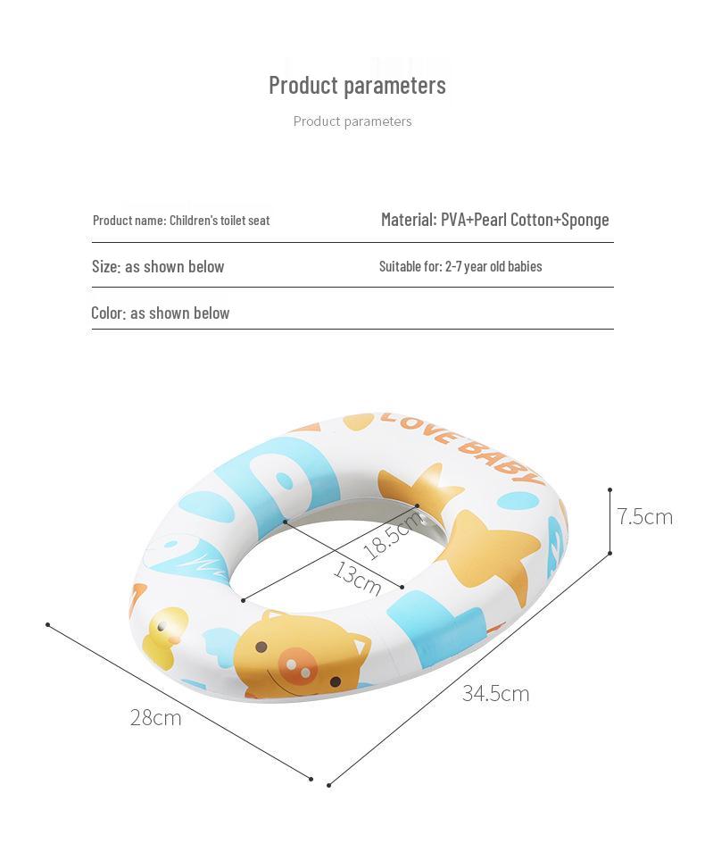 Kinderweicher Toilettensitz mit vergrößertem Kissen für den Heimgebrauch