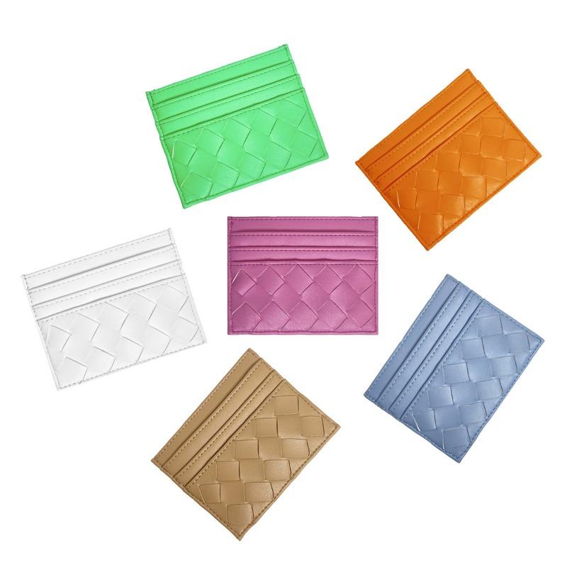 Premium Sheepskin Woven Card Bag RFID Card Cover Women's Brand Multi-card Position Genuine Leather Card Bag OEM Generation