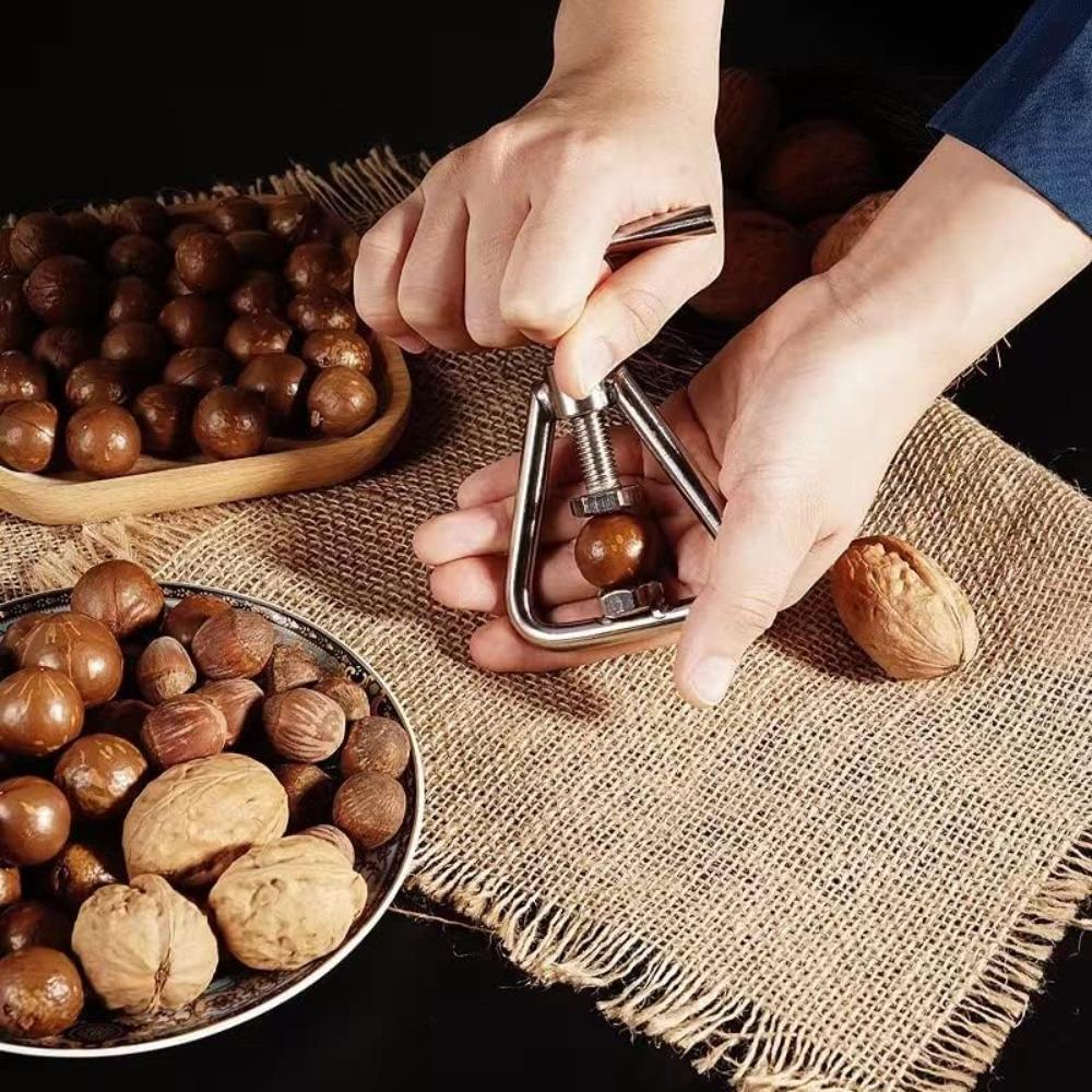 Nut Cracker Heavy Duty Nutcracker Macadamia Cracker Stainless Steel Nut Cracker Tool for Walnut Hazelnut Almonds Pecan Walnuts
