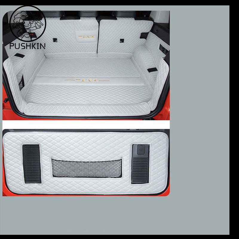 For GMW TANK 300 2025 2024 2023 Car Trunk Protection PU Leather Mat Catpet Interior Modification Cover Part Auto Accessories