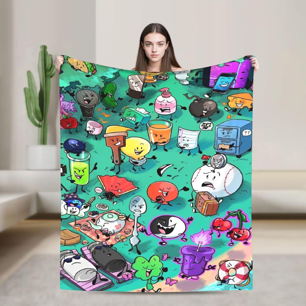 Cartoon Blanket Fleece Bfdi Lightweight Thin Throw Blanket for Bedding Couch Bedspread