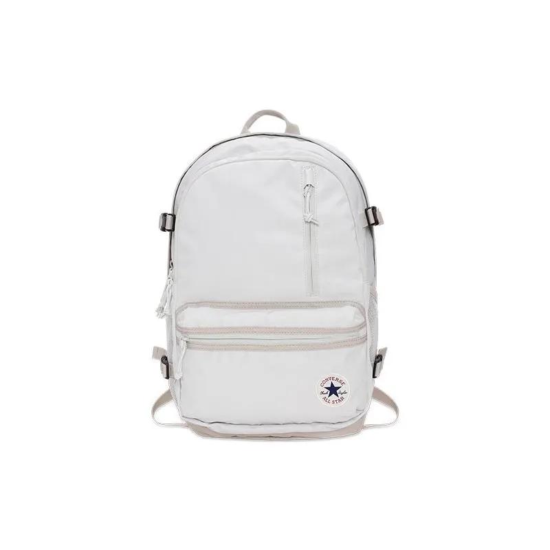 Converse Straight Edge Backpack White Gray (Unisex) Backpacks 10021138 A07