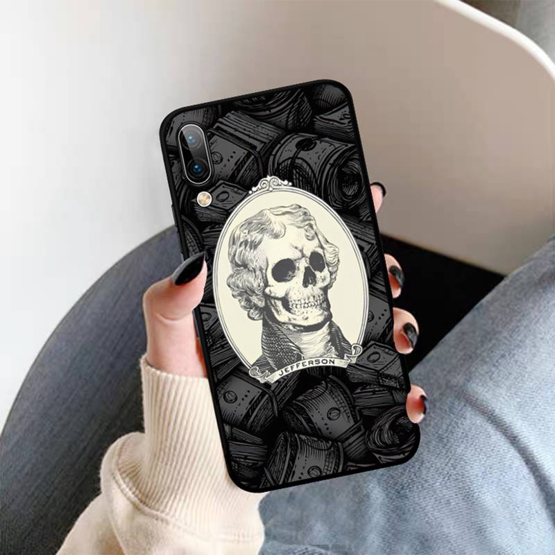 Yinuoda Funny Skull Currency Phone Case For OPPO A9 A7 A3S A1K F5 Reno 2 Z Realme 6 5 Pro C3 Vivo Y91C Y51 Y31 Y19 Y17 Y11 V17