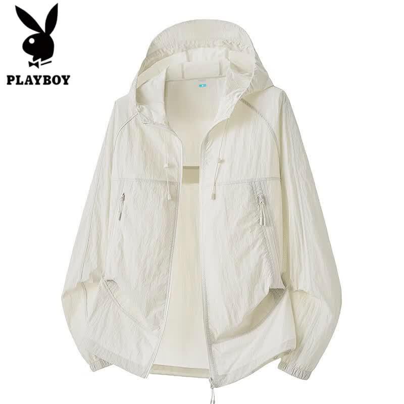 PLAYBOY Unisex Ice Silk UV Protection Hooded Jacket 2XL