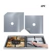 Reusable 4PCS Aluminum Gas Foil Stove Burner Protector Cover Liner Clean Mat Pad