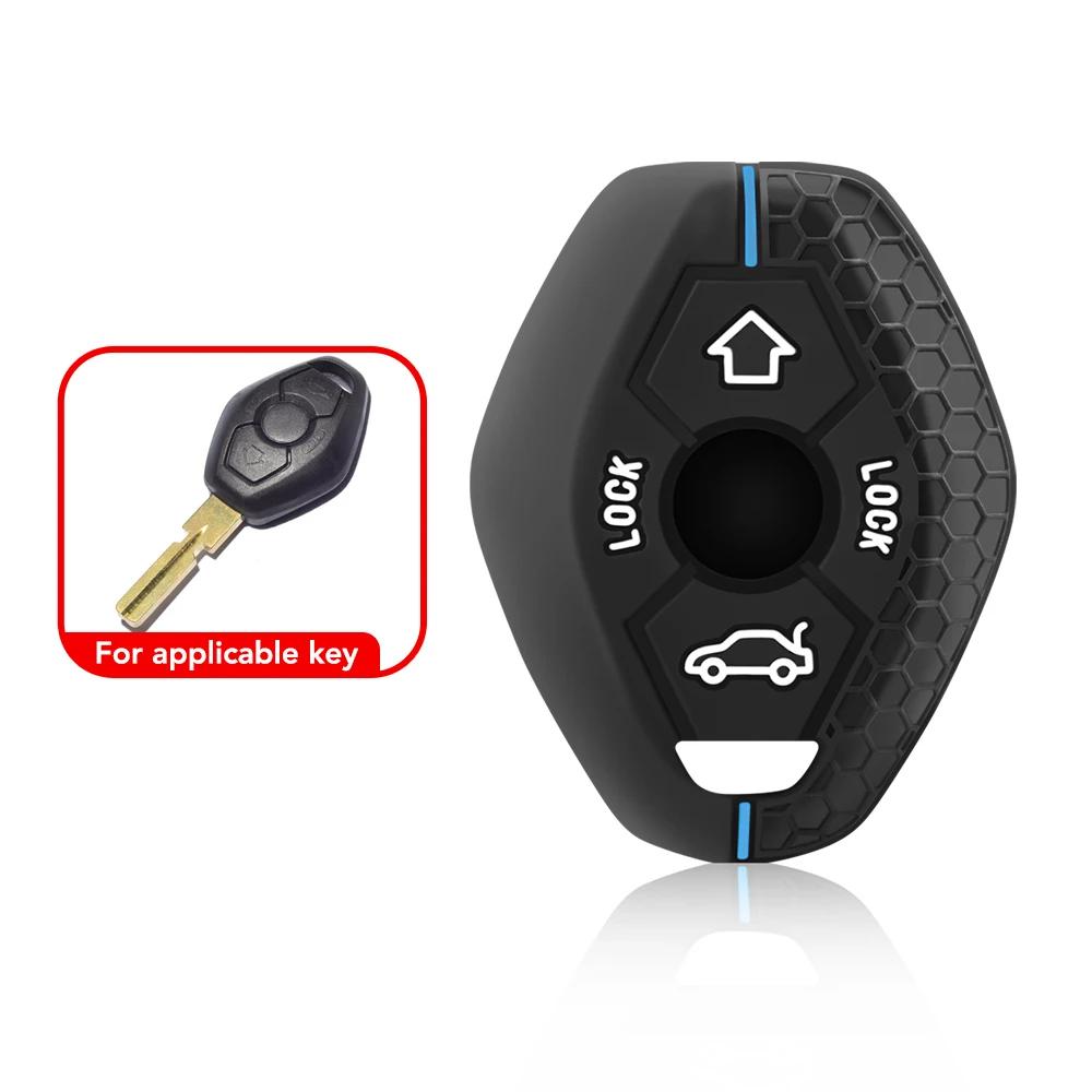 Silicone Keychain Car Key Cover Case For Bmw X5 E53 X3 F83 E46 E39 E38 E60 E63 E61 E64 Series 3 5 7 330I Z3 Z4 E85 E86 M5 325I