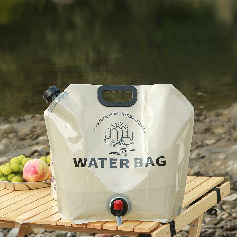 Outdoor Use large capacity water bag 9L portable foldable water storage bag camping car soft drinking bucket food grade water storag