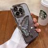 Electroplating Dream Butterfly Quicksand IPhone 16 Mobile Case Gradient Glitter Powder Applicable To Apple 15 ProMax Protective Case for Women