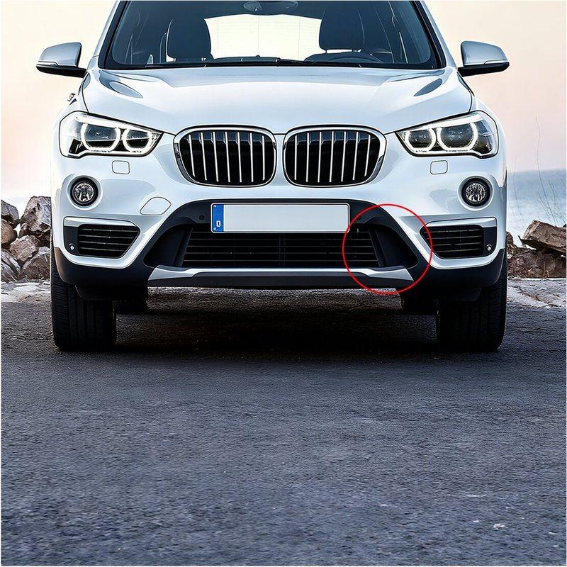 51117374205 Left Front Bumper Lower Grille Closed Cover Black ABS Fit For BMW X1 F48 F49 SAV 2016 2017 2018