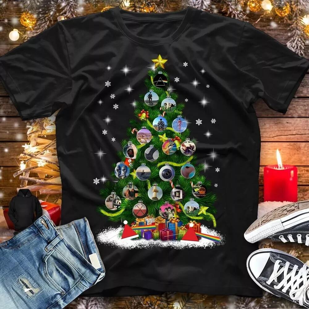 

Pink Floyd-Inspired Christmas Tree Shirt, Graphic T-shirt, Size S to 4XL Unisex T-Shirt L