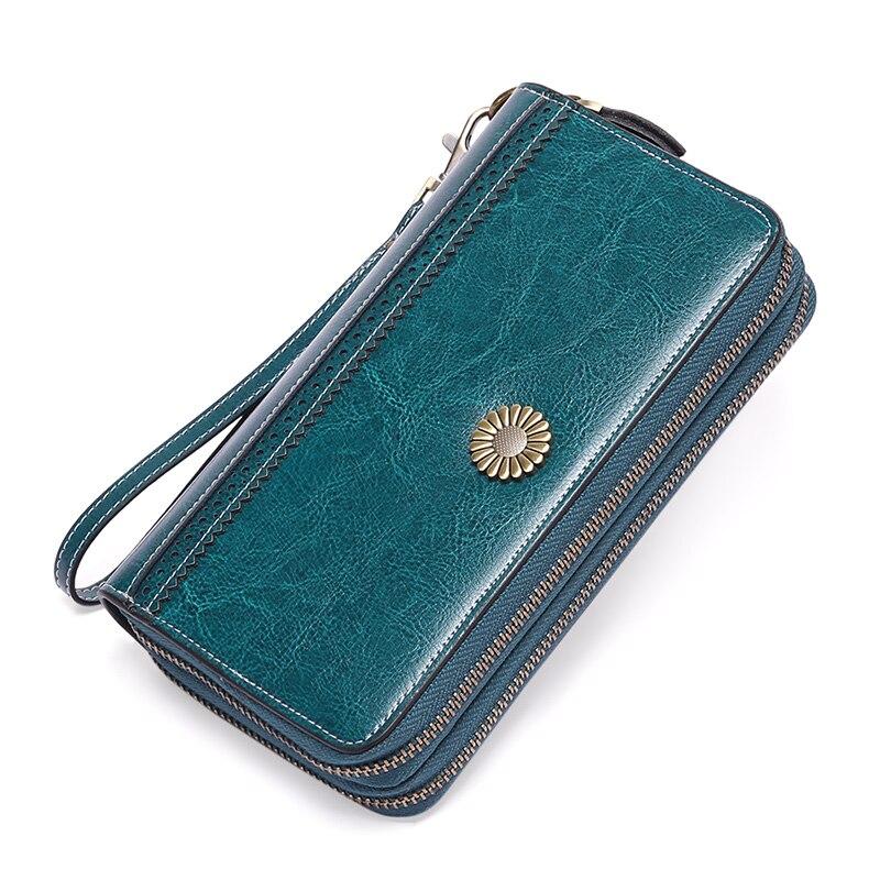 Portofele Zency din piele naturală 2021, noua modă de lux pentru femei, posetă pentru multe departamente, poșetă lungă de mare capacitate pentru doamne.