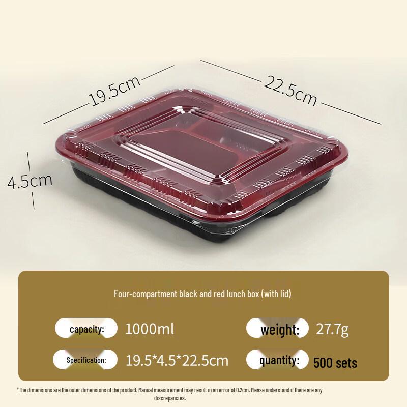 

ZISIZ Disposable 3-Compartment Lunch Box