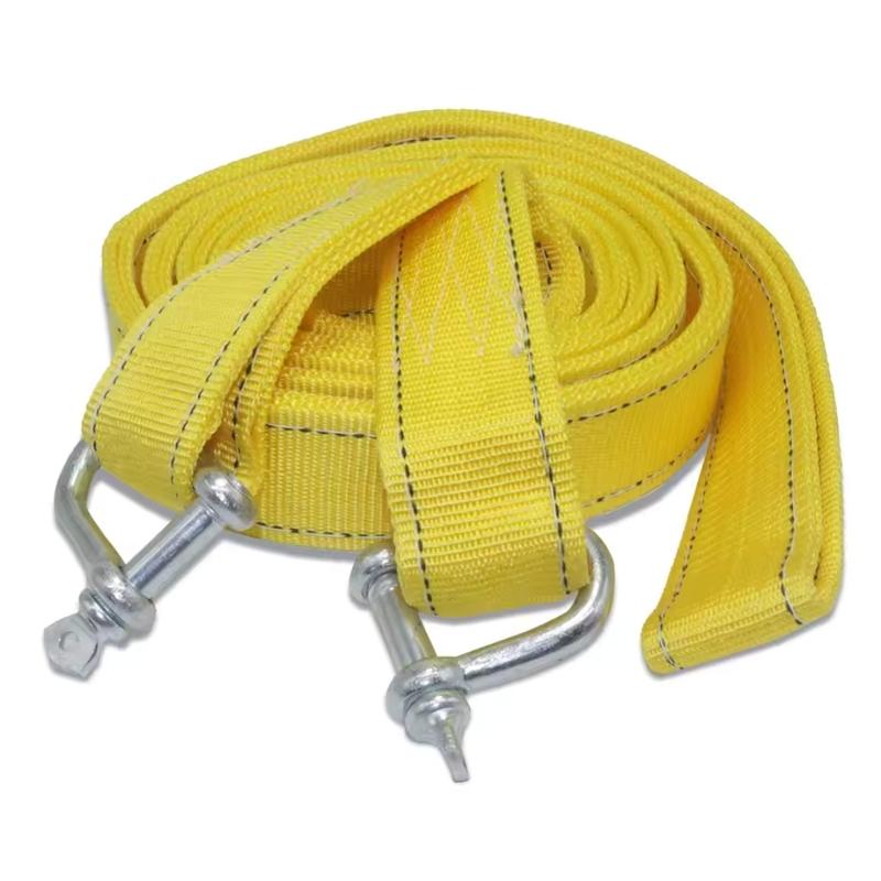 4M Car Tow Cable Heavy Duty 5 Ton Trailer Double Thick Traction Strap with Hook Rope for Vehicle Recovery Transportation Pile