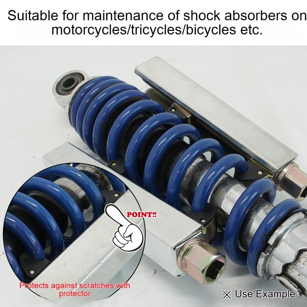 Motorcycle Shock Spring Compression Tool Set for Quick and Controlled Compression Using 17mm Wrench and 3/8 Inch Ratchet