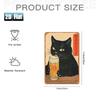 Black Cat Drinking Beer Japanese Art Metal Tin Sign  Bar Garage Wall Decor