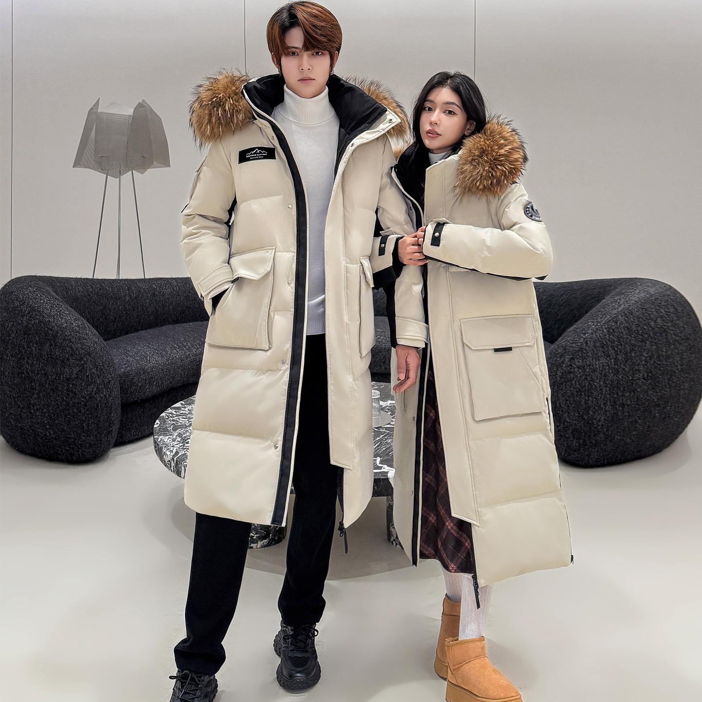 

Men and women hooded windproof outdoor hiking cold winter jacket thickened warm lightweight casual loose comfortable cotton down jacket S