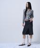 G Museum Layerable Button Wrap Skirt (Melange Charcoal)
