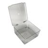 Cosmetic Storage   Box Containers with Hinged Lid Dust Proof Large Capacity Space Saving Clear Plastic Case