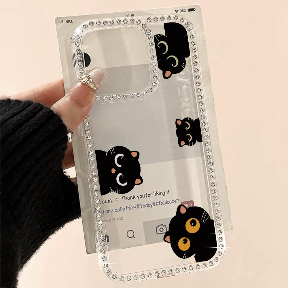 Bracelet Chain Phone Case For iPhone 17 16 15 13 14 for 17Air 17 12 14 16 Pro 17 14 16 Pro Max Sparking Diamond Cute Pattern Hard Cover With Lanyard