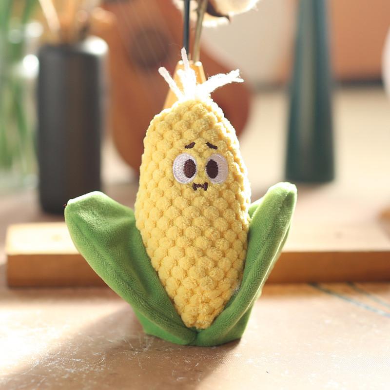 Scallion Corn Vegetable Plush Keychain Stuffed Toy Backpack Decor Gift For Kids