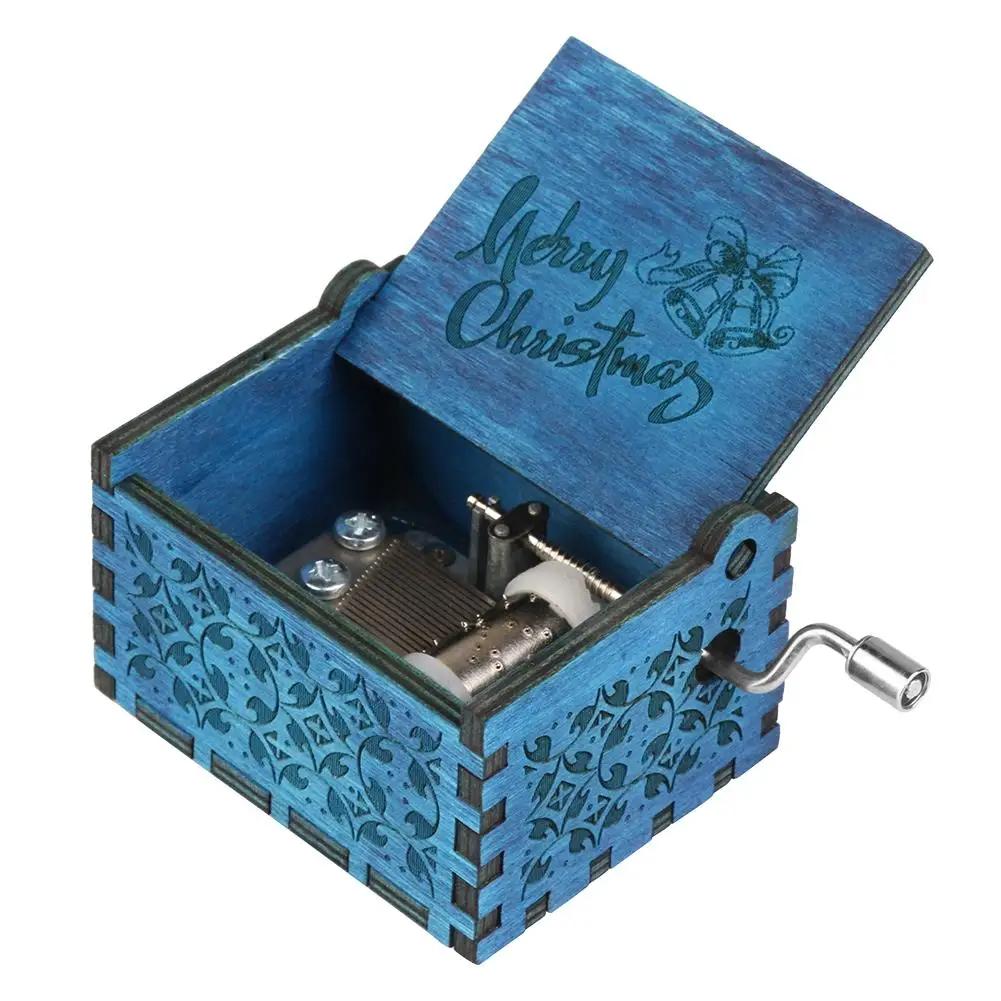 Wooden Hand Crank Music Box Bohemian Rhapsody Theme You Are My Sunshine Music Box Musica Theme Birthday Christmas Gift