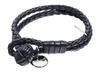 Bottega Veneta Intrecciato Leather Size for Men and 113546 V3UN1 Made in Genuine Leather Bracelet, M, Navy, Women, 4039, Italy, [Used]
