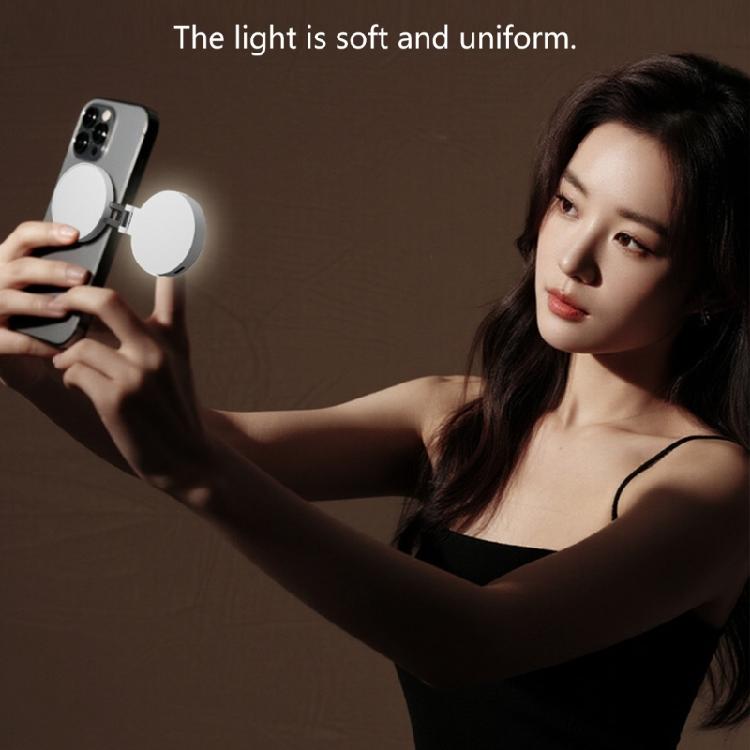 Snap On Magnetic Phone Light Portable Studio Lighting Equipment For Portrait Selfies Video Recording Dimmable Plastic Construction