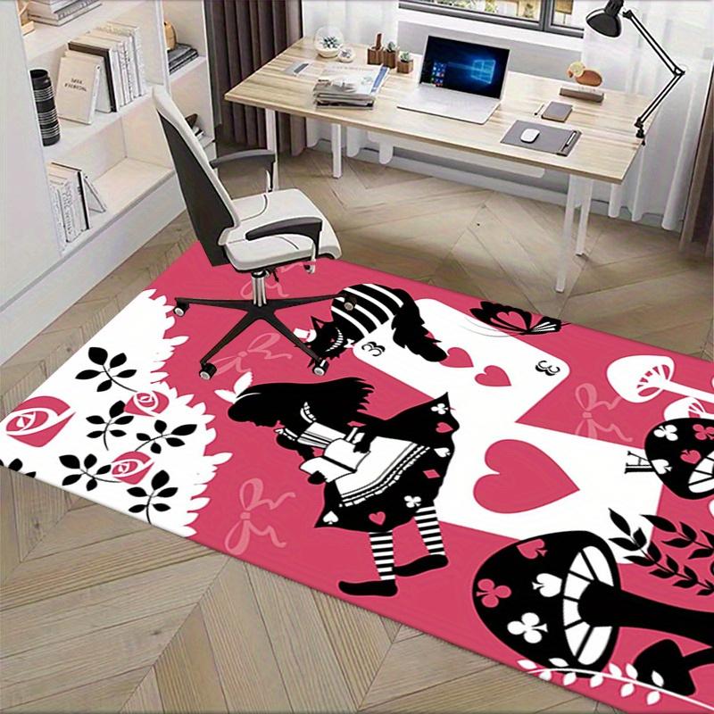 Office Rug Alice, Cheshire Cat theme 3D Printed Anti-Slip Rug-Machine Washable for Living Room