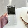 Samsung ZFlip7/8 Flip Phone Case - Pearl Heart & Little Bear Design