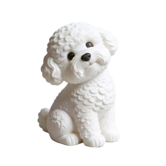 

Dog Figurine 3D Printed Lifelike Mini Animal Sculpture for Home Office Desk Shelf Decor Collectible Gift for Dog Lovers Dog