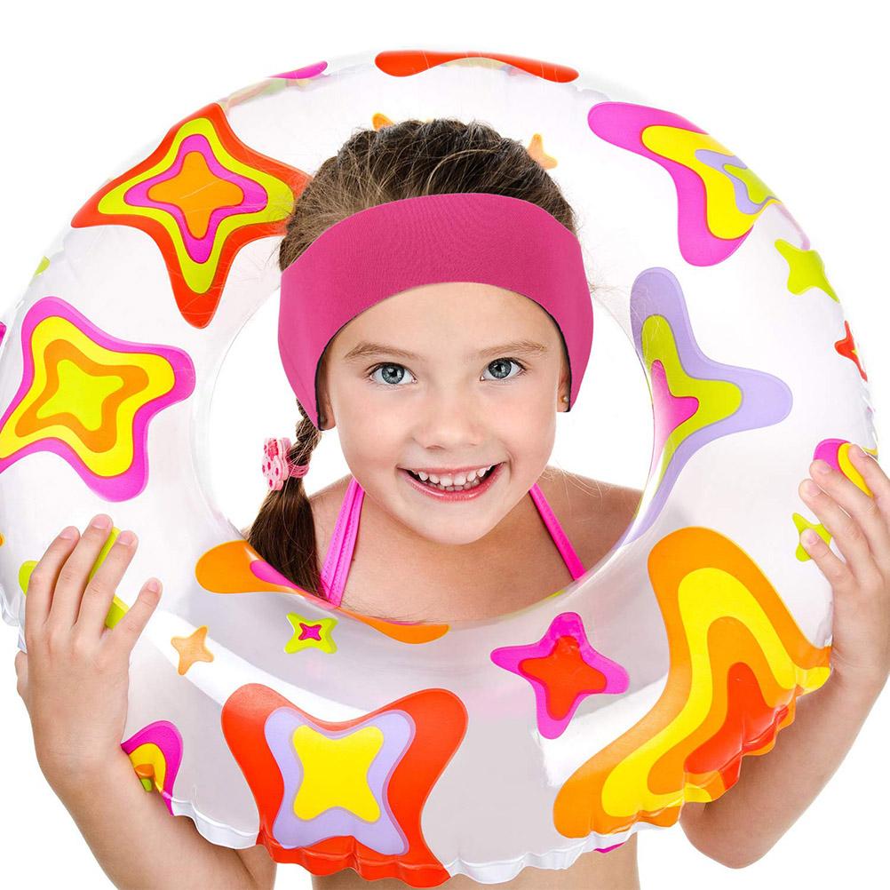 Rozciągliwa Opaska do Pływania Elastyczna Trwała Neoprenowa Ochrona Uszu Opaska do Pływania Rozmiar M Różowa