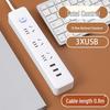 USB Socket Panel with Multi-Outlet Power Strip and Sub-Control