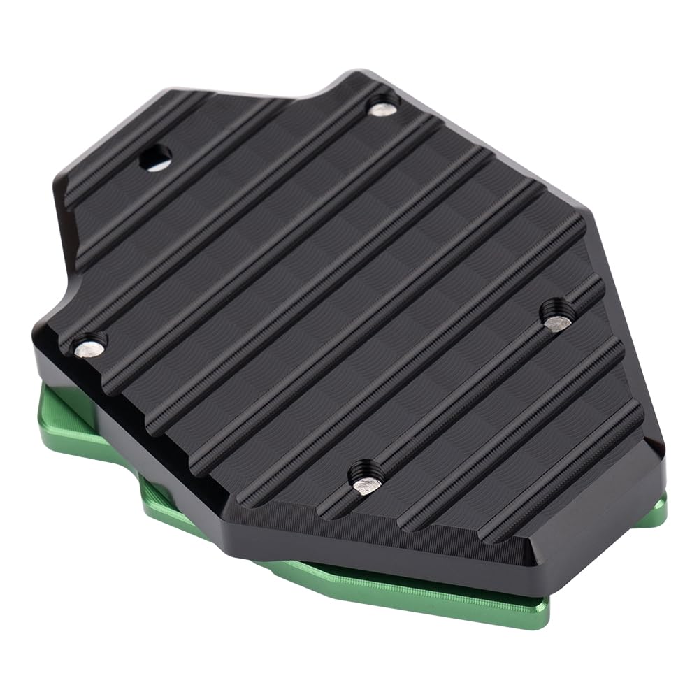 MotHeartCNC Motorcycle Side Stand Enlarger for Z H2 (2020-2024) and Z H2 SE (2021-2024) (Green)